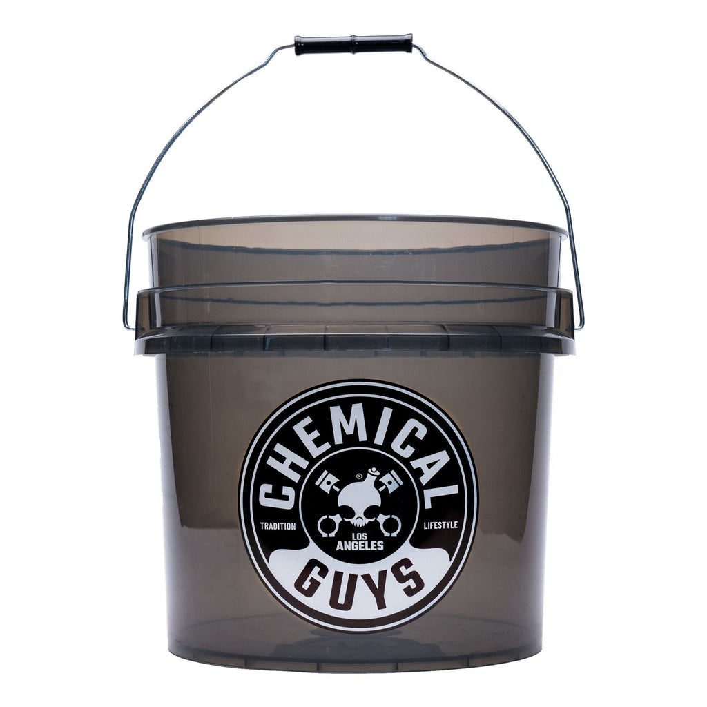 Heavy Duty Ultra Clear Detailing Bucket, 4.25 Gal, Smoked Obsidian Black