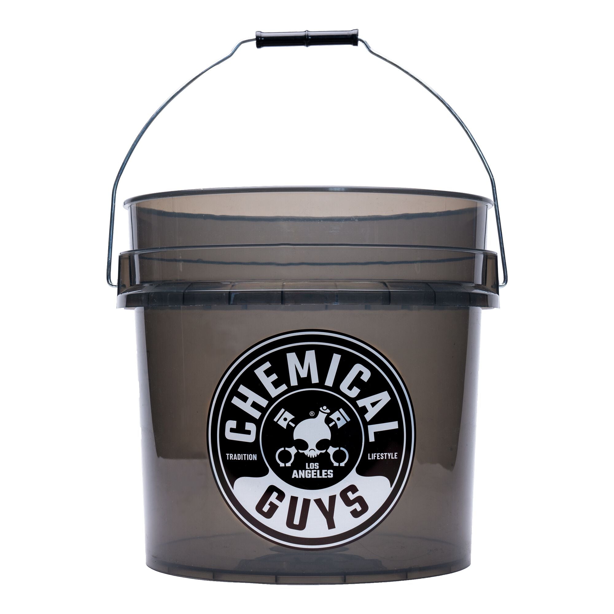 Heavy Duty Ultra Clear Detailing Bucket, 4.25 Gal, Smoked Obsidian Black