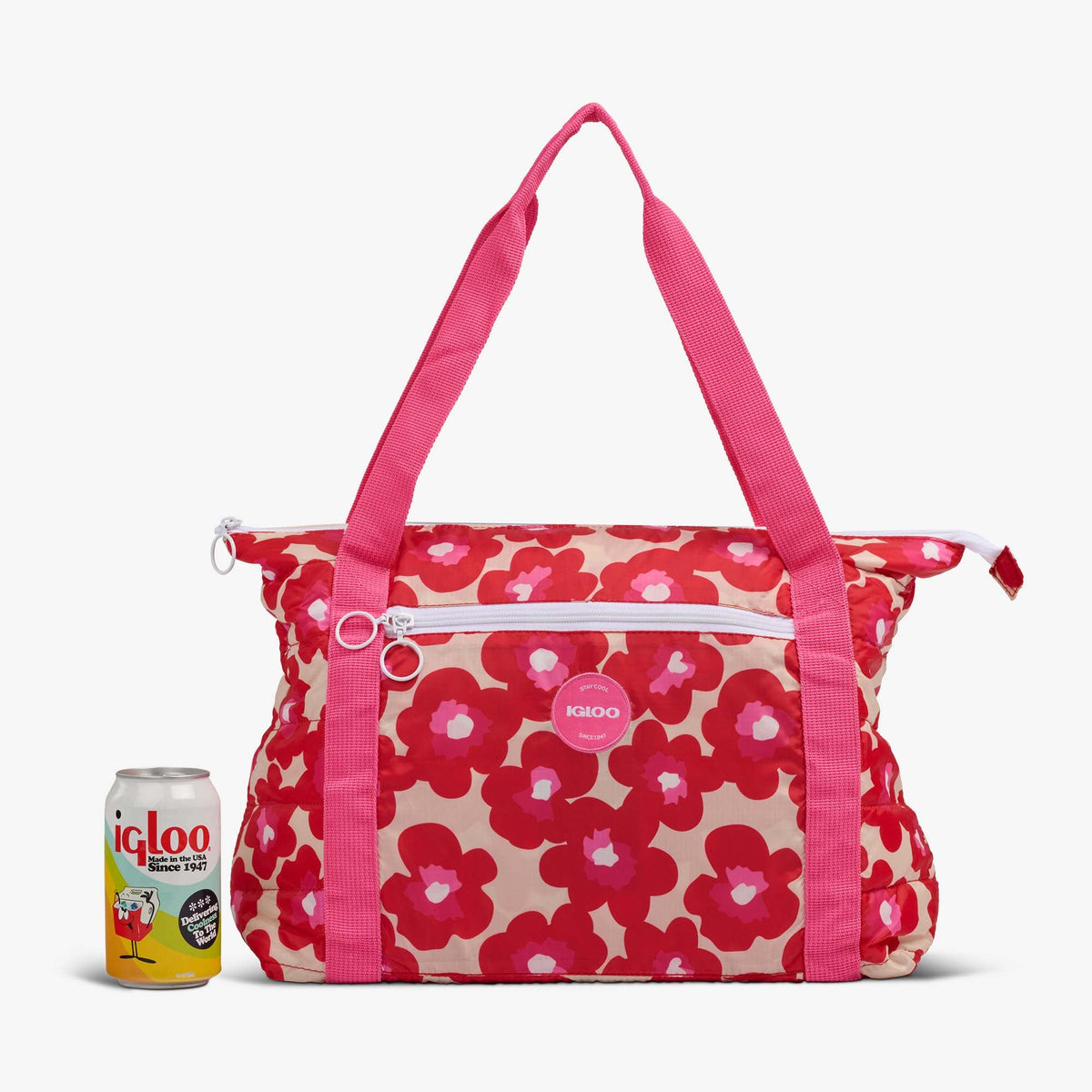 Retro Packable Puffer 20-Can Cooler Bag