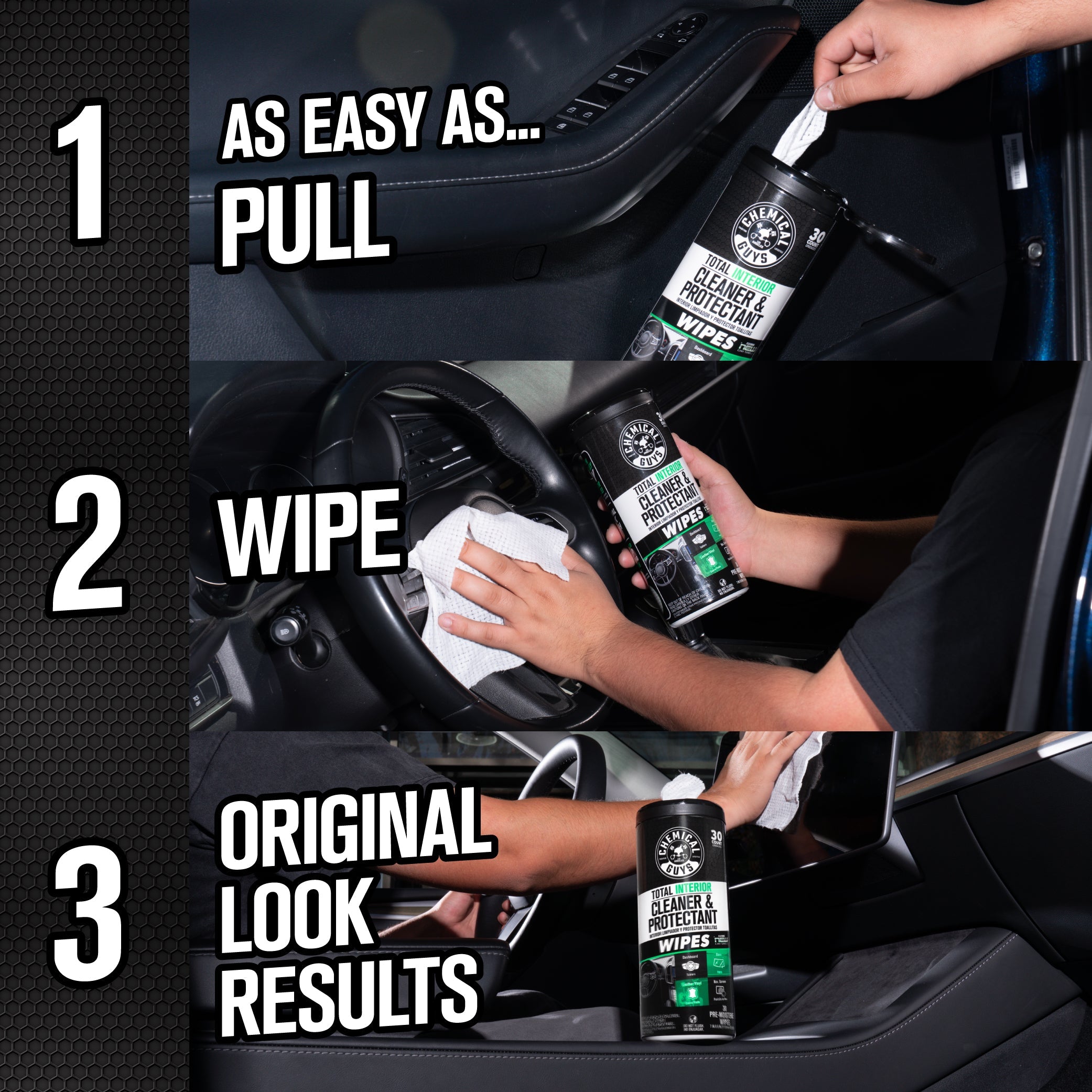 Total Interior Cleaner & Protectant Canister Wipes