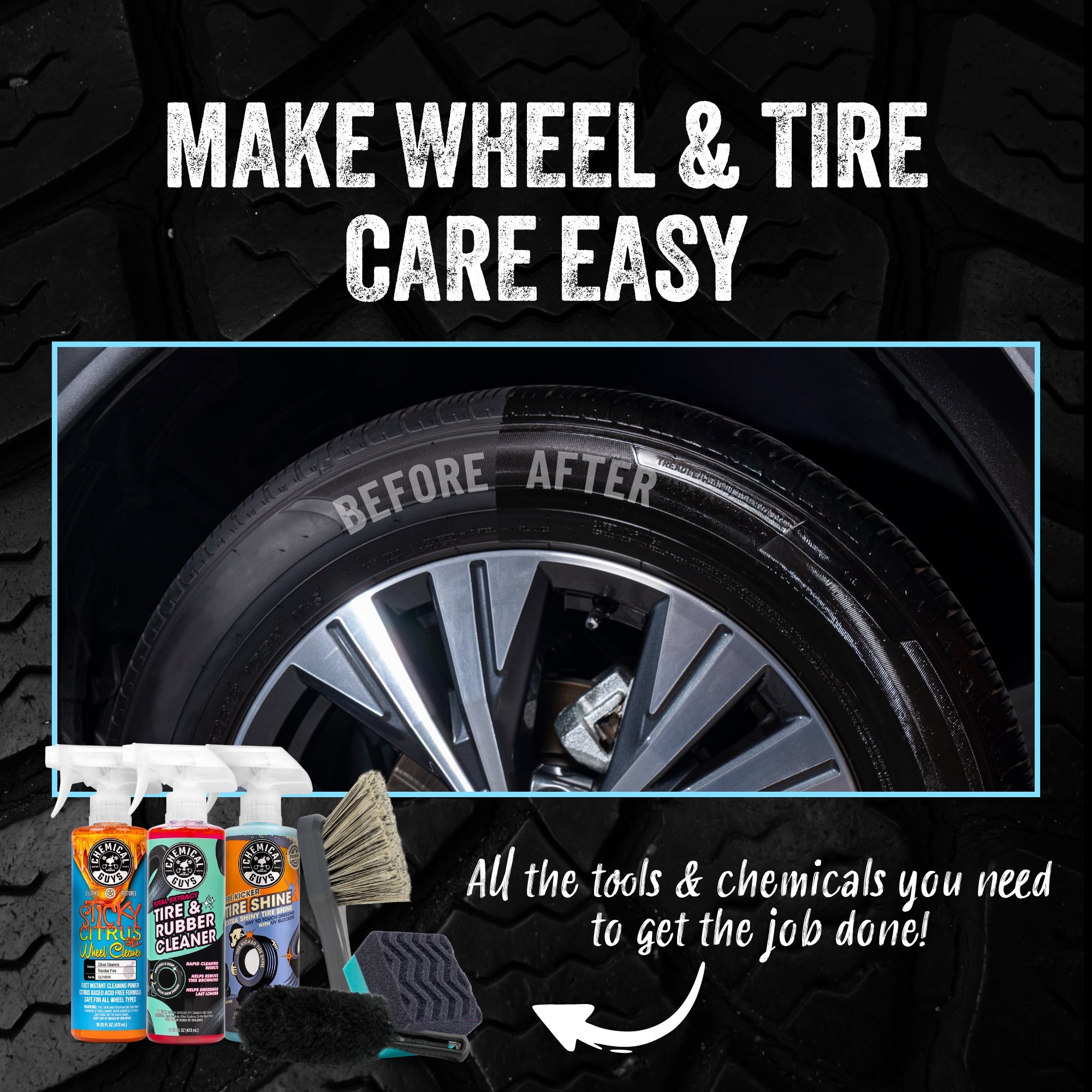 Wheel & Tire Complete Clean Kit
